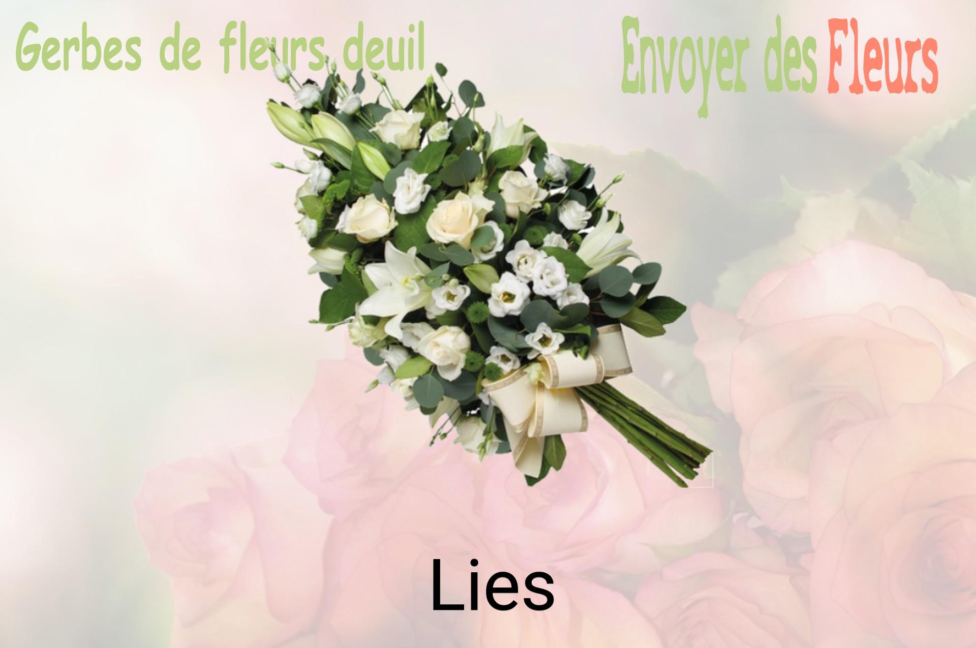 Gerbe de fleurs de deuil livrée à Lies